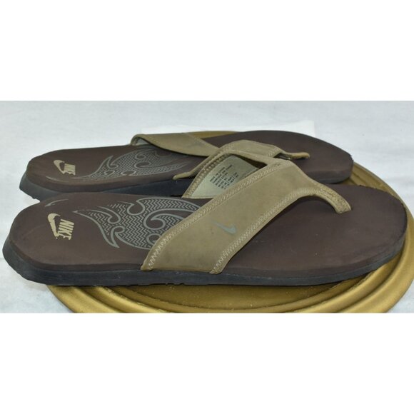 Nike Celso Sandals Men's Size 14 Brown Comfort Thong Flip Flop Beach Pool - Picture 3 of 11